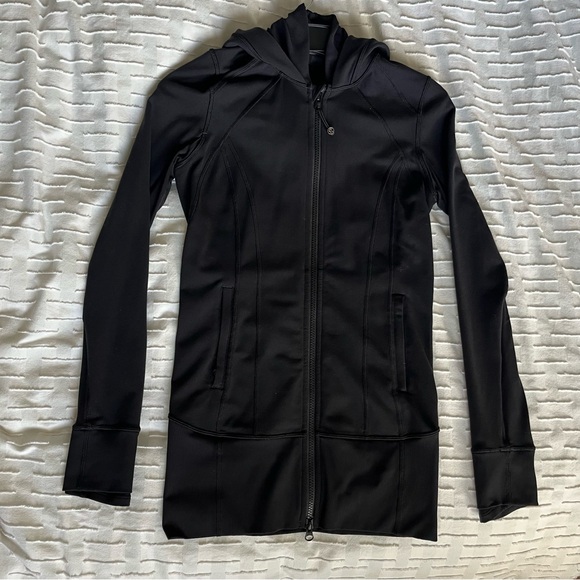 lululemon athletica Jackets & Blazers - Lululemon Daily Practice Dress Hooded Jacket, Black, Size 4, EUC